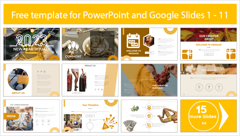 Descargar gratis plantillas de Rituales de Año Nuevo para PowerPoint y temas Google Slides.