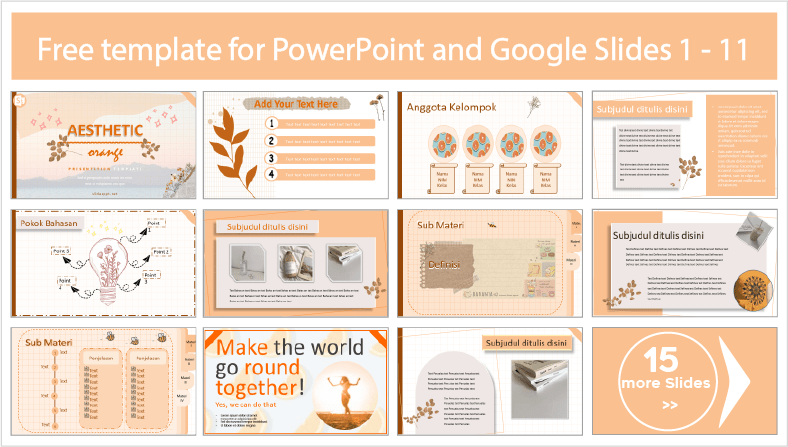Laden Sie kostenlose ästhetische orange PowerPoint Vorlagen und Google Slides Themen herunter.