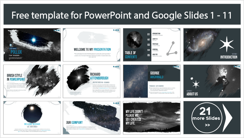 Pollux animated templates for free download in PowerPoint and Google Slides themes.