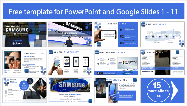 Descargar gratis plantillas de Samsung Electronics para PowerPoint y temas Google Slides.