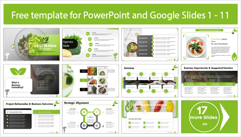 Vegetarian Food Templates for free download in PowerPoint and Google Slides themes.