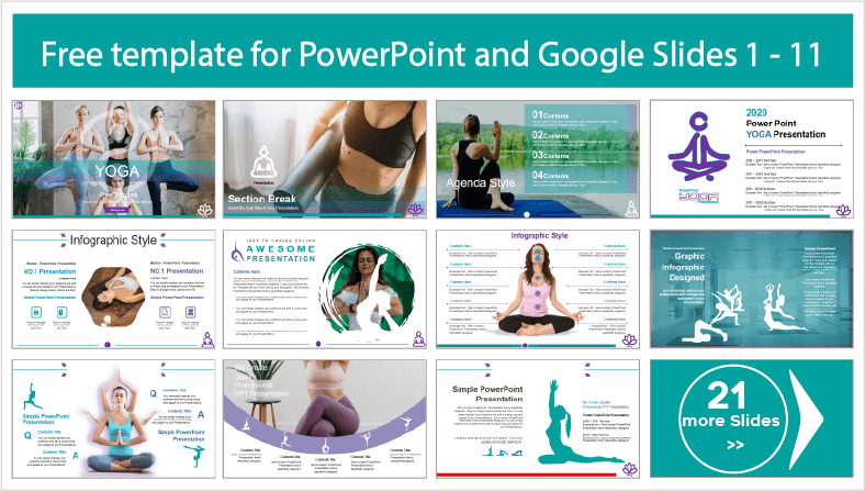 Free downloadable Yoga PowerPoint templates and Google Slides themes.