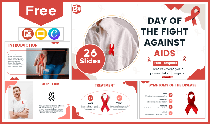 Kostenlose AIDS-Tag-Vorlage für PowerPoint und Google Slides.