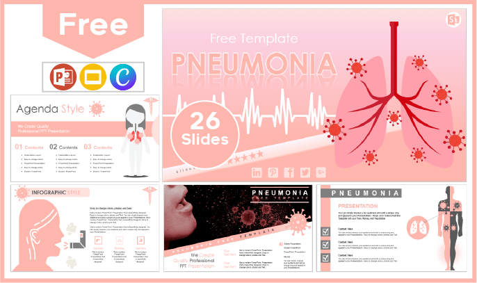 Free Pneumonia Template for PowerPoint and Google Slides.