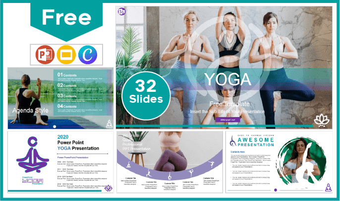 Plantilla de Yoga gratis para PowerPoint y Google Slides.