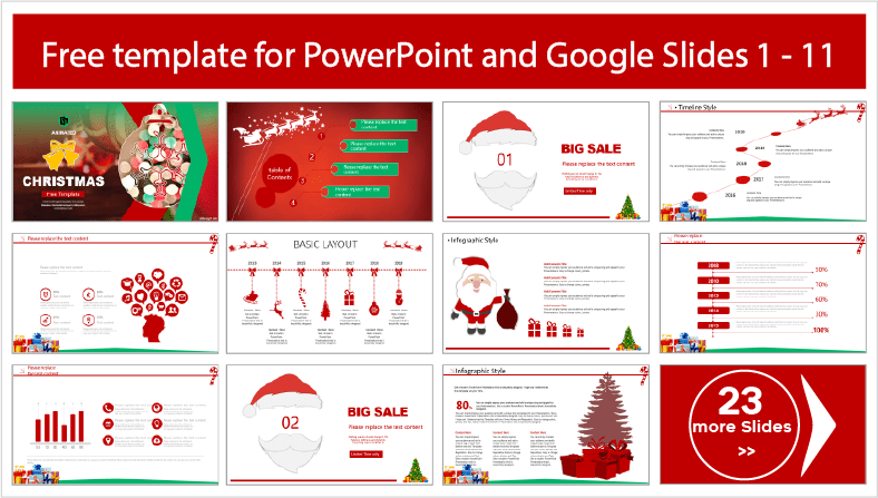 Free downloadable animated Christmas templates for PowerPoint and Google Slides themes.