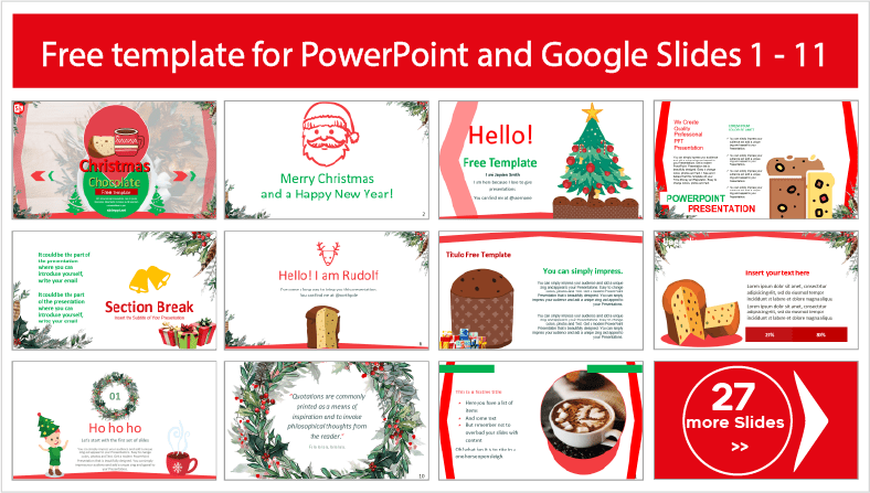 Free downloadable Hot Chocolate Christmas PowerPoint templates and Google Slides themes.