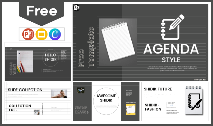 Free Agenda style template for PowerPoint and Google Slides.