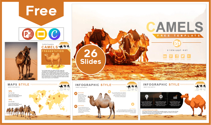 Plantilla de Camellos gratis para PowerPoint y Google Slides.