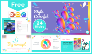 Free Colorful Drops style template for PowerPoint and Google Slides.