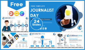 Free Journalist's Day Template for PowerPoint and Google Slides.