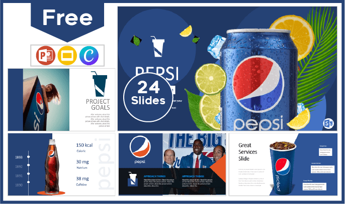 Free Pepsi Template for PowerPoint and Google Slides.