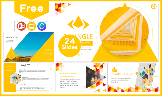 Plantilla estilo Triángulos gratis para PowerPoint y Google Slides.