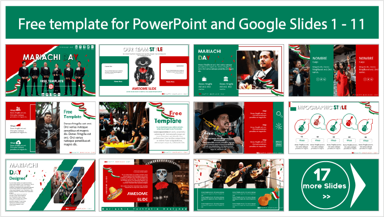 Mariachi Day template for free download in PowerPoint and Google Slides themes.
