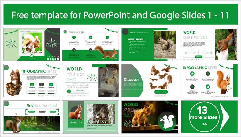 Descargar gratis plantillas del Día Mundial de la Ardilla para PowerPoint y temas Google Slides.