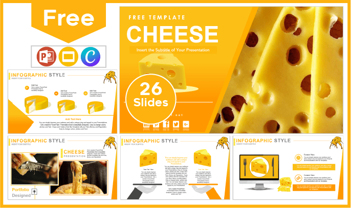 Free Cheese Template for PowerPoint and Google Slides.