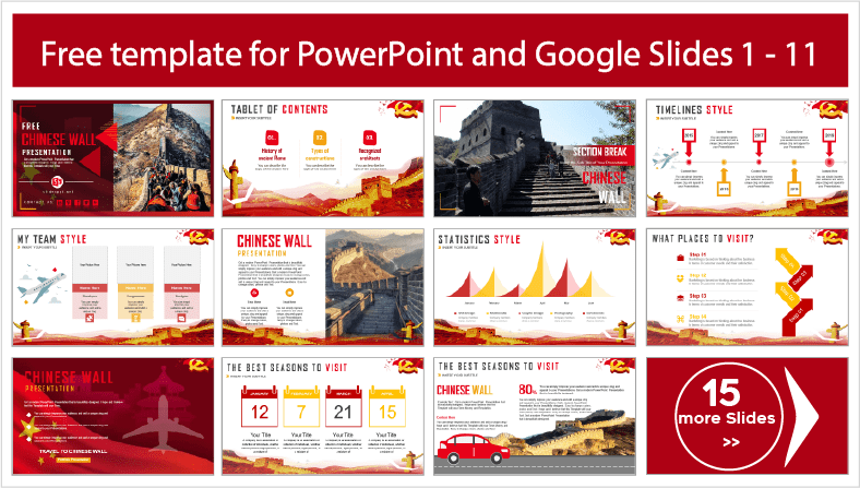 Téléchargez gratuitement des modèles de la Grande Muraille de Chine pour les thèmes PowerPoint et Google Slides.