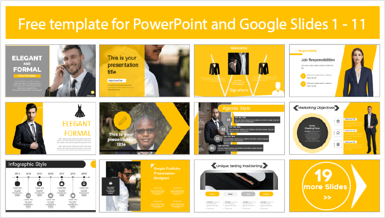 Descargar gratis plantillas Elegante y Formal para PowerPoint y temas Google Slides.