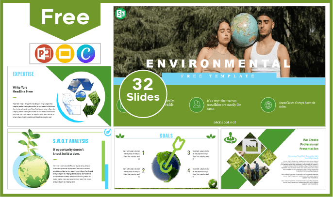 Kostenlose Umweltdesign-Vorlage für PowerPoint und Google Slides.