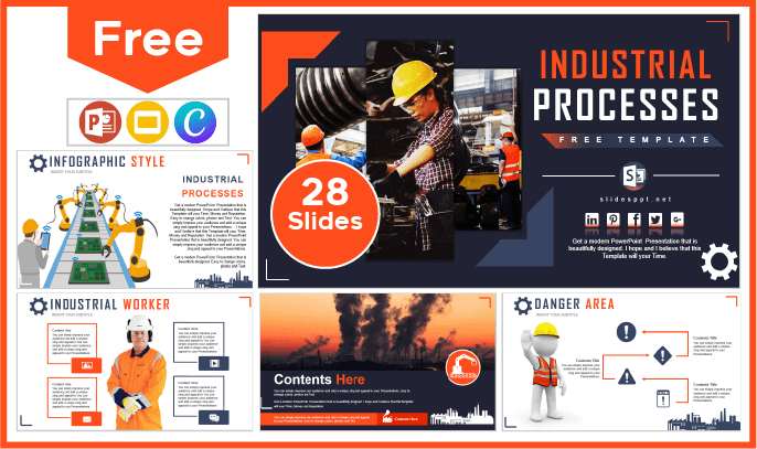 Free Industrial Processes Template for PowerPoint and Google Slides.