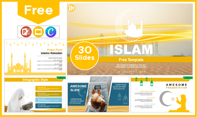 Modèle gratuit de l'Islam pour PowerPoint et Google Slides.