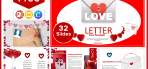 Free Love Letters Template for PowerPoint and Google Slides.