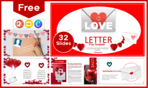 Free Love Letters Template for PowerPoint and Google Slides.