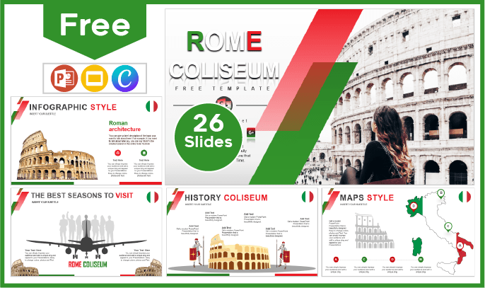 Free Rome Colosseum Template for PowerPoint and Google Slides.