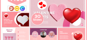 Free Valentine Hearts Template for PowerPoint and Google Slides.