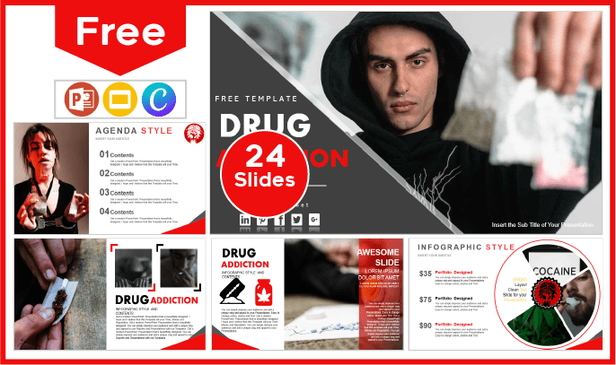 Kostenlose Drogensucht-Vorlage für PowerPoint und Google Slides.