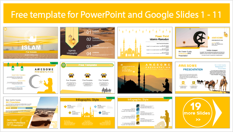 Descargar gratis plantillas de religión Islam para PowerPoint y temas Google Slides.