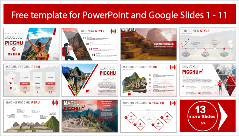 Descargar gratis plantillas de Machu Picchu para PowerPoint y temas Google Slides.