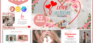 Free Love Album Template for PowerPoint and Google Slides.