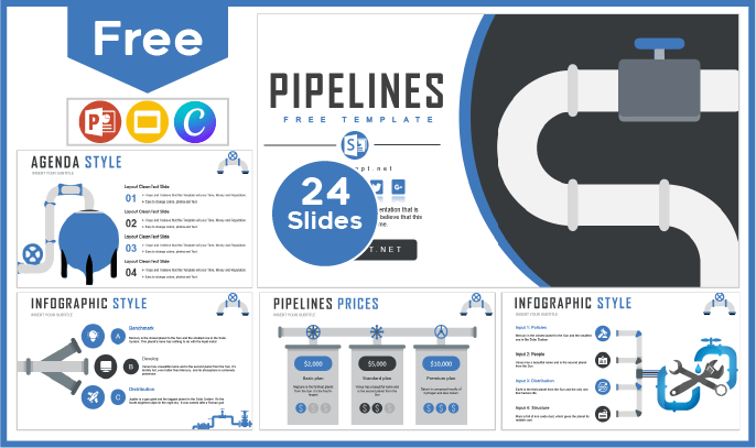 Free Pipelines Template for PowerPoint and Google Slides.