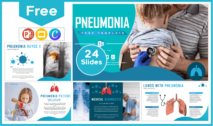Kostenlose Lungenentzündung bei Kindern Vorlage für PowerPoint und Google Slides.