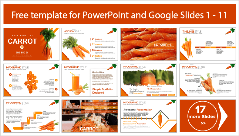 Descargar gratis plantillas de Zanahorias para PowerPoint y temas Google Slides.