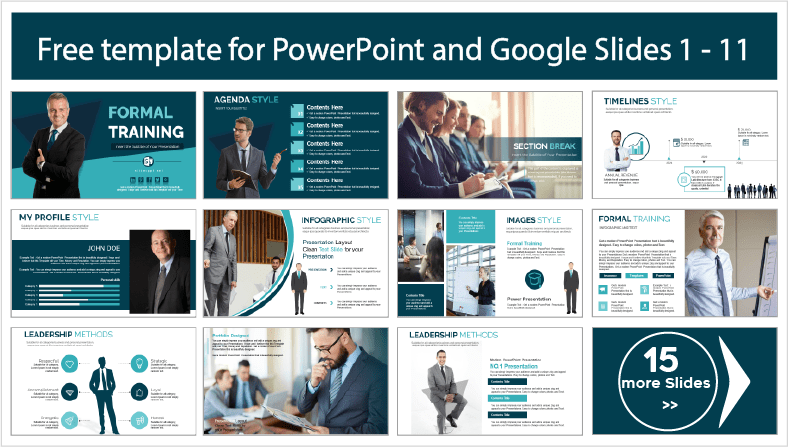 Faça o download gratuito dos modelos de treinamento formal PowerPoint e dos temas do Google Slides.