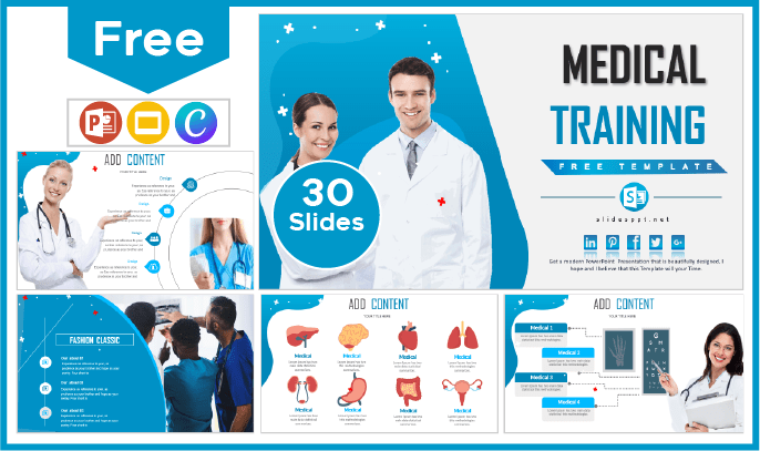 Modelo de treinamento médico gratuito para PowerPoint e Google Slides.