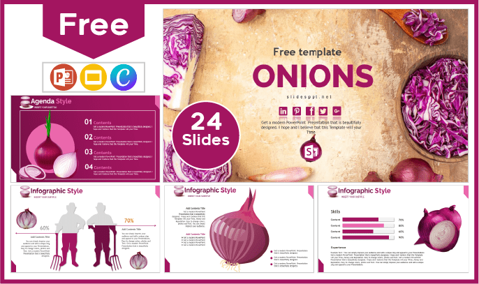 Free Onions Template for PowerPoint and Google Slides.