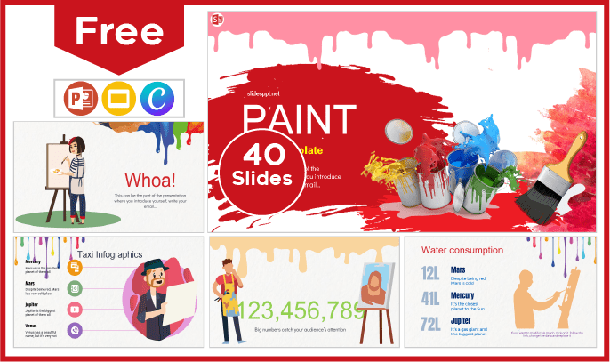 Free Painting Template for PowerPoint and Google Slides.
