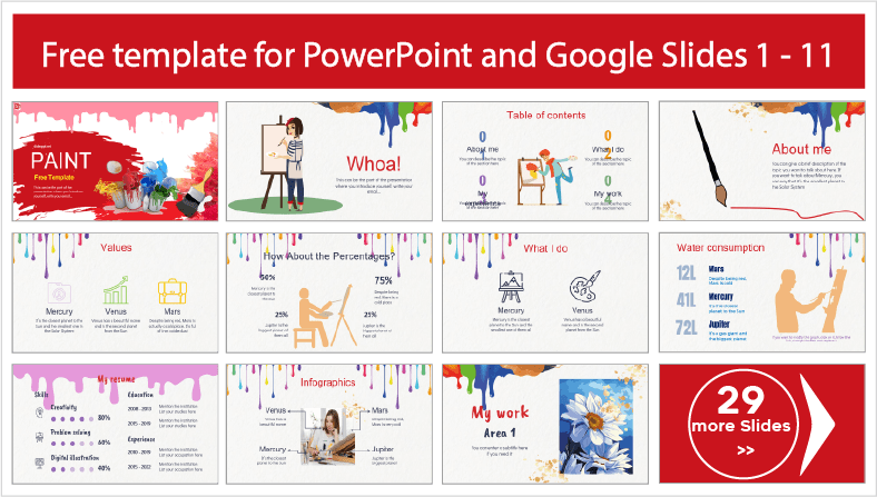 Painting Templates for free download in PowerPoint and Google Slides themes.