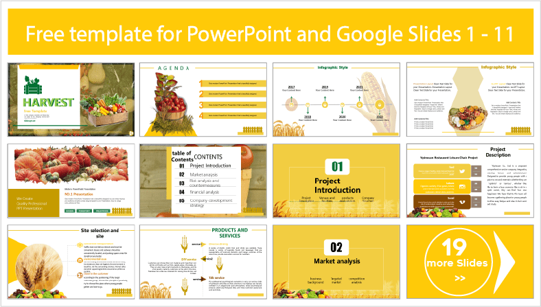 Free Downloadable Harvest Templates for PowerPoint and Google Slides Themes.