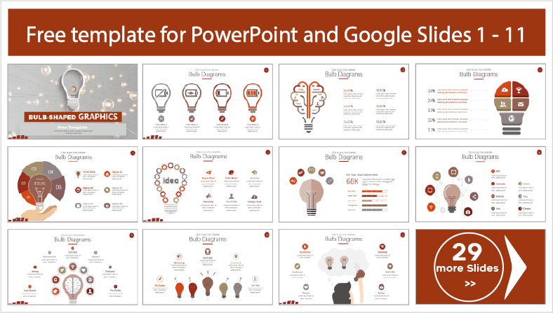 Laden Sie die kostenlose Vorlage Bulb Graphics für PowerPoint und Google Slides herunter.