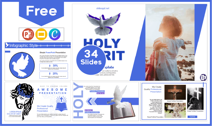 Plantilla de Espíritu Santo gratis para PowerPoint y Google Slides.