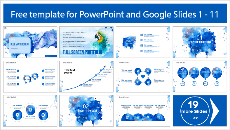 Blue Watercolor Style Templates for free download in PowerPoint and Google Slides themes.