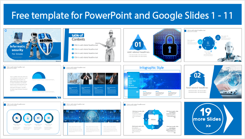 Descargar gratis plantillas de Seguridad Informática para PowerPoint y temas Google Slides.