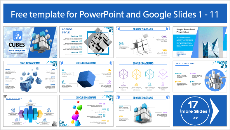 Descargar gratis plantillas de Cubos para PowerPoint y temas Google Slides.