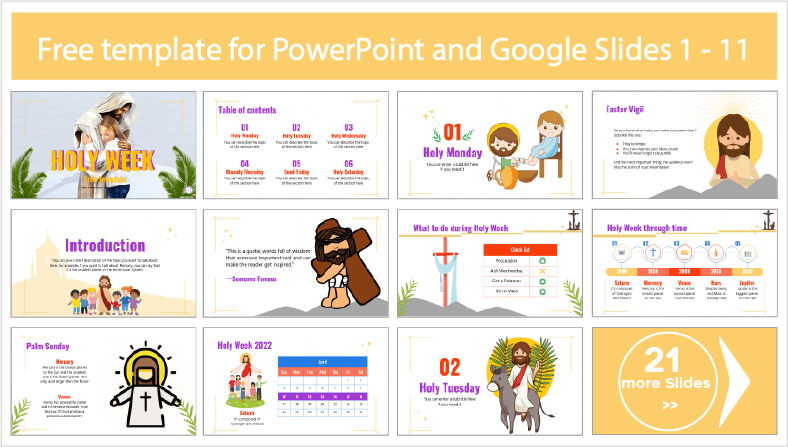 Descargar gratis plantillas de Semana Santa de Niños para PowerPoint y temas Google Slides.
