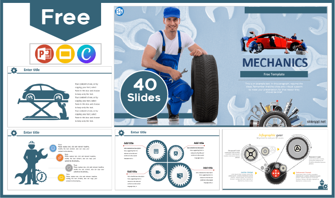 Free Automotive Mechanics Template for PowerPoint and Google Slides.