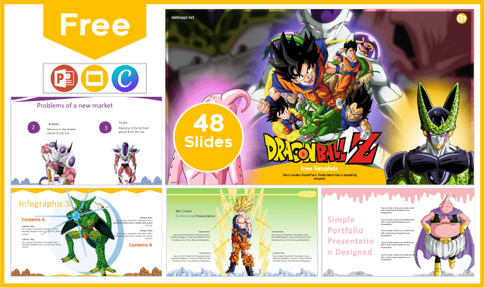 Plantilla de Dragon Ball Z gratis para PowerPoint y Google Slides.